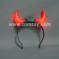 red led devil horns headband tm013-039   